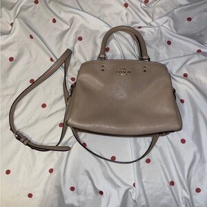 Coach Beige Leather Satchel